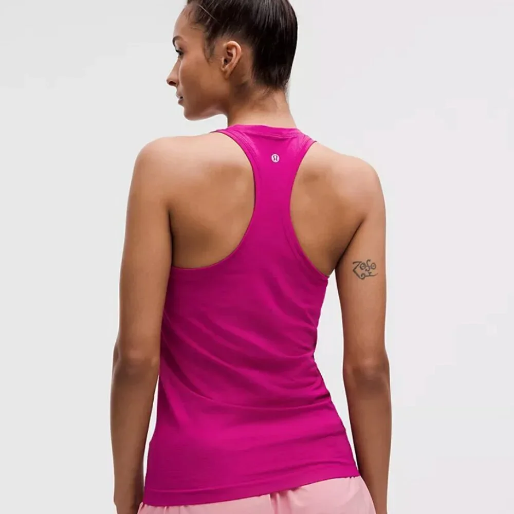 Swiftly Tech Racerback Tank 2.0 -  Ripened Raspberry/Ripened Raspberry - Picture 4 of 5